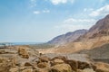 Mountain in Judaean desert and Dead sea, Israel