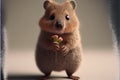 Quokka like hamster cat love cute adorable Valentines day Royalty Free Stock Photo