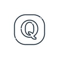 quora icon vector from social media logos concept. Thin line illustration of quora editable stroke. quora linear sign for use on Royalty Free Stock Photo