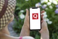 Quora logo displayed on smartphone Belgorod , Russia - JUN, 16, 2020 Royalty Free Stock Photo