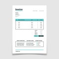 Quotation invoice template. Paper bill form vector design