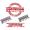 Quotation / Invoicegrunge stamp set