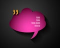 Quotation Mark Frame with Flat style and space for text