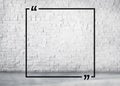 Quotation Marks Frame Message Copy Space Concept