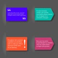 Quotation and notice 3d vector bookmarks