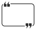 Quotation template. Empty dialog box for text citation