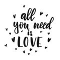 All you need is LOVE lettering