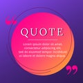 Quote blank frame vector template Royalty Free Stock Photo