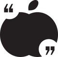Quote blank speech citation in apple form vector