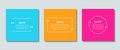 Quote box frames on backgrounds. Template text quotations. Vector color illustration