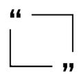 Quote box frames. Quotation bubble. Vector opinion or description textbox