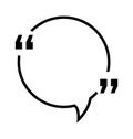 Quote box frames. Quotation bubble. Vector opinion or description textbox