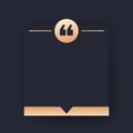 quote box, quotation frame design, gold elements