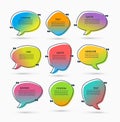 Set of speech bubbles, text frames, quote boxes Royalty Free Stock Photo
