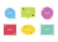 Quote box vector set. Various colored quote box. Vector Royalty Free Stock Photo