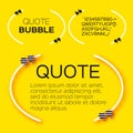 Quote bubble. Royalty Free Stock Photo