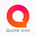 Quote chat bubble message vector icon Royalty Free Stock Photo