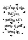 Quote coffee cup typography.