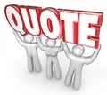 Quote 3d Letters Word Lifted Sales People Request for Proposal C