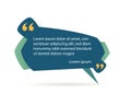 Quote frame or mention quotations remarks template. Info tag, quote textbox blog or discussion citation memo word label