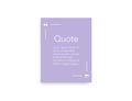Quote frame template in light pink color. Quotation remark border with comma icons. Speech bubble label. Square discussion quoted