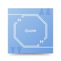 Quote frames blank templates on white background Royalty Free Stock Photo