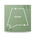 Quote frames blank templates on white background Royalty Free Stock Photo