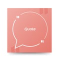 Quote frames blank templates on white background Royalty Free Stock Photo