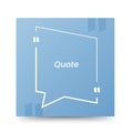 Quote frames blank templates on white background Royalty Free Stock Photo