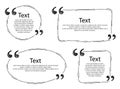 Quote frames templates set illustration. Royalty Free Stock Photo