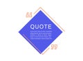 Quote frames templates. quote text bubbles. Design for website. Vector illustration