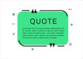 Quote frames templates. quote text bubbles. Modern design. Vector illustration
