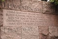 Quote at the Franklin D. Roosevelt Memorial