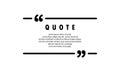 Quote icon. Quotemark outline, speech bubble, inverted commas or talking mark collection with empty space. Blank for your text. Royalty Free Stock Photo