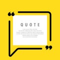 Quote icon. Quotemark outline, speech marks, inverted commas, blank space. Blank for your text. Vector EPS 10. Isolated on Royalty Free Stock Photo