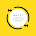 Quote icon. Quotemark outline, speech marks, inverted commas, blank space. Blank for your text. Vector EPS 10. Isolated on Royalty Free Stock Photo
