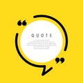Quote icon. Quotemark outline, speech marks, inverted commas, blank space. Blank for your text. Vector EPS 10. Isolated on Royalty Free Stock Photo