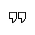 Quote marks icon vector illustration Royalty Free Stock Photo