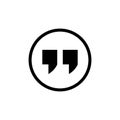 Quote marks icon vector illustration Royalty Free Stock Photo