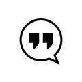Quote marks icon vector illustration Royalty Free Stock Photo