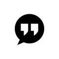 Quote marks icon vector illustration Royalty Free Stock Photo