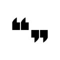 Quote marks icon vector illustration Royalty Free Stock Photo