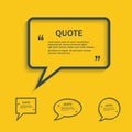 Quote line speech bubble set