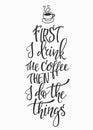 Quote love coffee typography