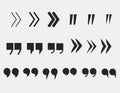 Quote marks set quotation mark symbols Royalty Free Stock Photo