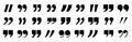 Quote marks set, speech marks. Quotes icon set, inverted commas or talking marks collection Royalty Free Stock Photo