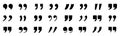 Quote marks set, speech marks. Quotes icon set, inverted commas or talking marks collection Royalty Free Stock Photo