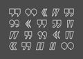 Quote marks vector abstract icon set Royalty Free Stock Photo