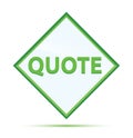 Quote modern abstract green diamond button