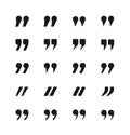 Quote and quotation marks icons